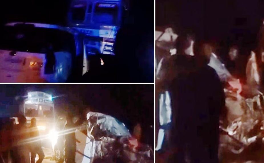 भीषण सड़क हादसा, ट्रक ने कार को मारी टक्कर, 6 की मौत