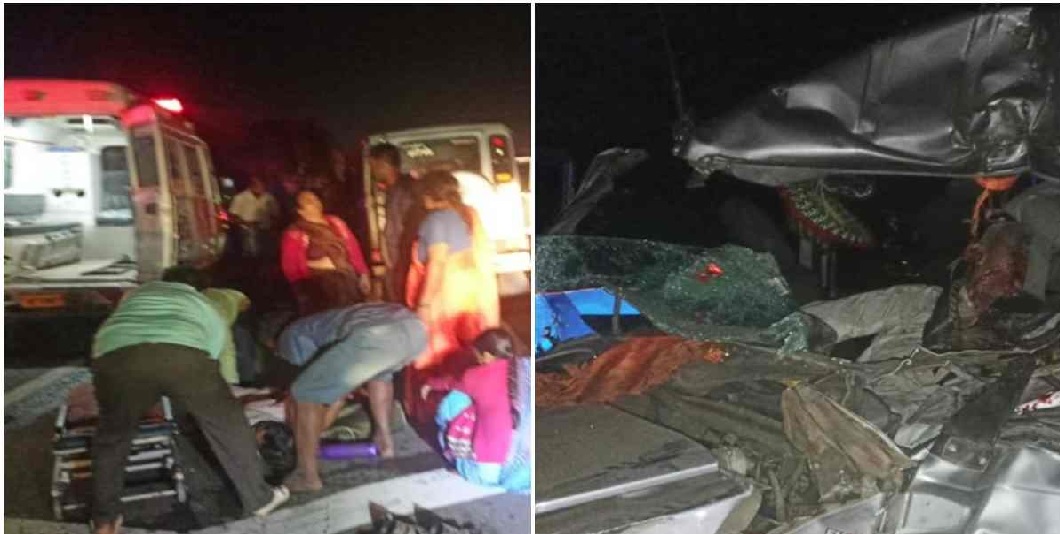 भीषण सड़क हादसे में MP के 4 श्रद्धालुओं की मौत, खड़े ट्रक में जा घुसी गाड़ी