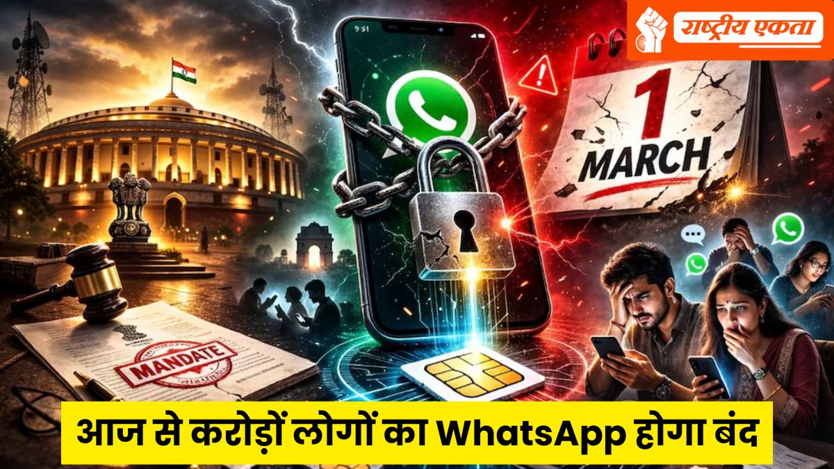 आज से करोड़ों लोगों का WhatsApp होगा बंद, सरकार का नया नियम लागू