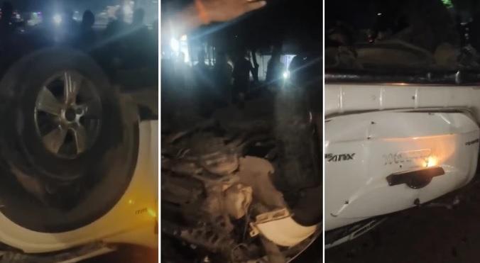 देवास में बड़ा हादसा, तेज रफ्तार कार पलटी, 3 युवकों की मौत, एक गंभीर