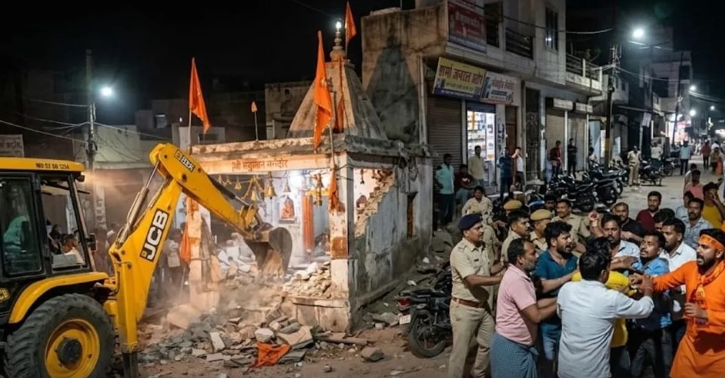 उज्जैन में मंदिर तोड़ने पर मचा बवाल, दो पक्षों के बीच जमकर मारपीट, चले पत्थर