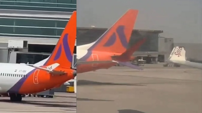 दिल्ली एयरपोर्ट पर बड़ा विमान हादसा टला, अकासा एयर और स्पाइसजेट के विमान टकराए, दोनों जहाजों को नुकसान