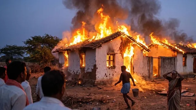 पत्नी ने मायके से वापस आने से किया इनकार, तो पति ने फूंक डाला ससुराल, पड़ोसी का घर भी राख