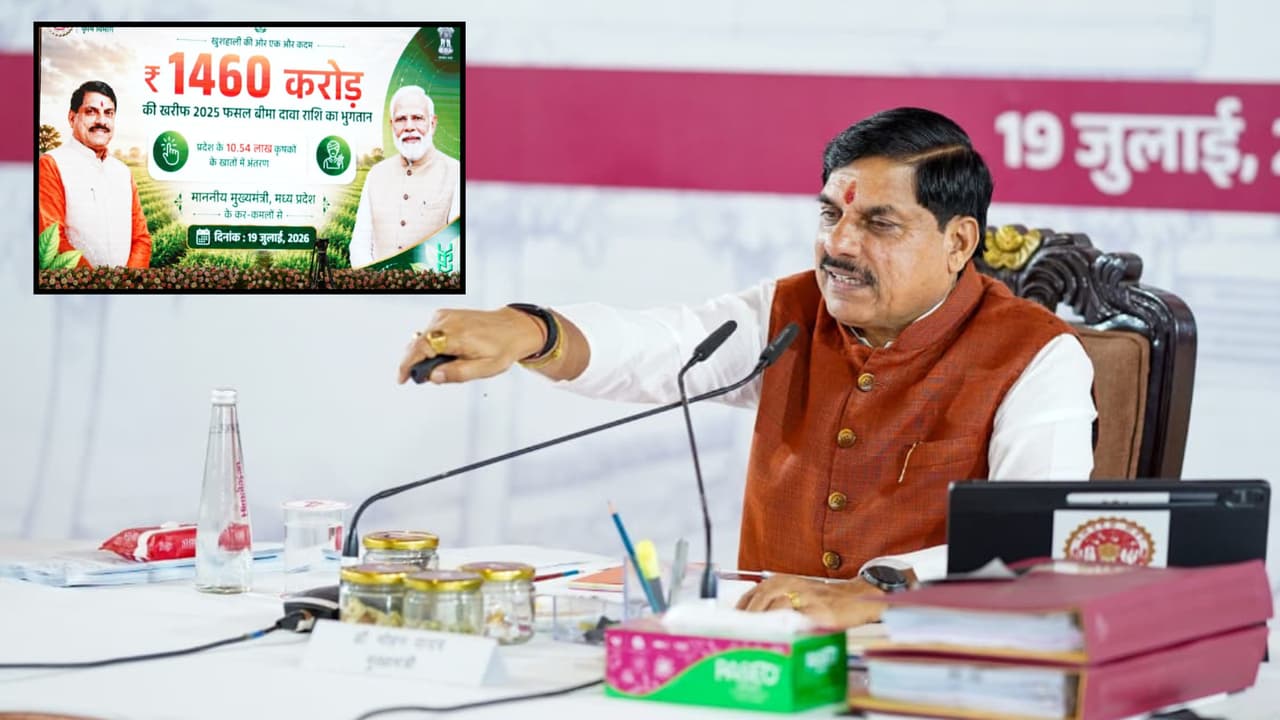 MP के किसानों के लिए बड़ी खुशखबरी, 10.54 लाख किसानों के खातों में पहुंचे फसल बीमा योजना के 1460 करोड़ रुपये
