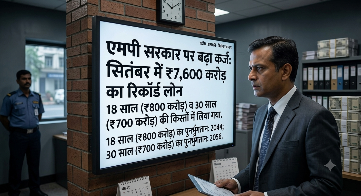 MP सरकार पर बढ़ा कर्ज का बोझ: सितंबर में तीसरी बार लिया ₹1,500 करोड़ का लोन; एक महीने में लिए कुल ₹7,600 करोड़